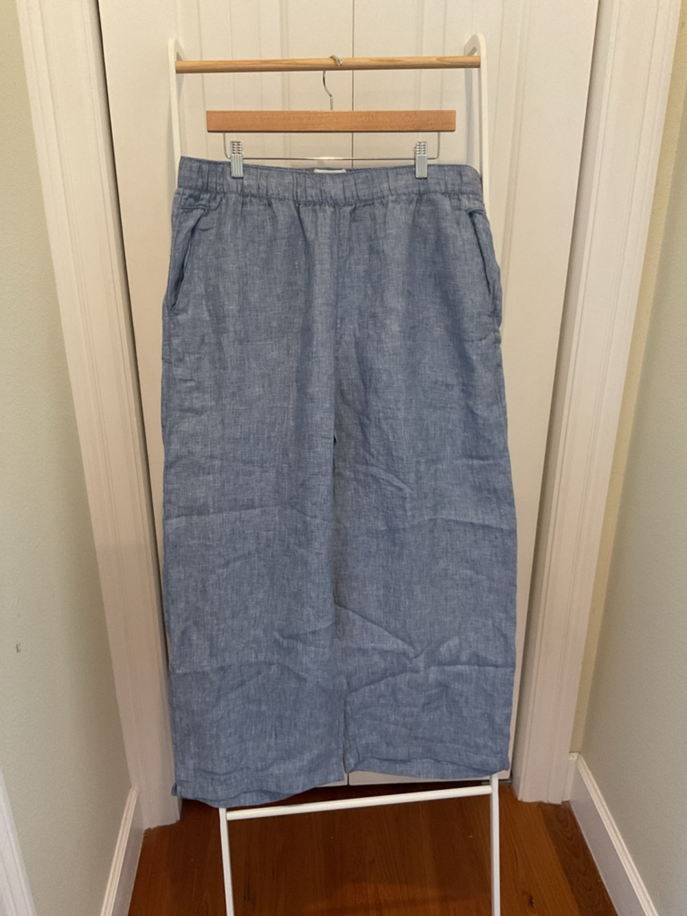Cynthia Rowley Light Chambray Blue Linen Pants Size XL